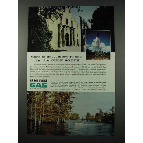 1961 United Gas Corporation Ad - In the Gulf South