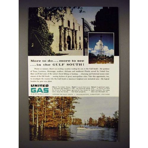 1961 United Gas Ad - More to Do in Gulf South