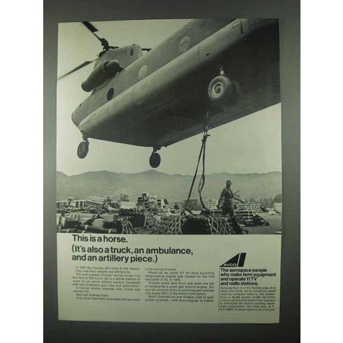 1967 Avco Corporation Ad - This is a Horse