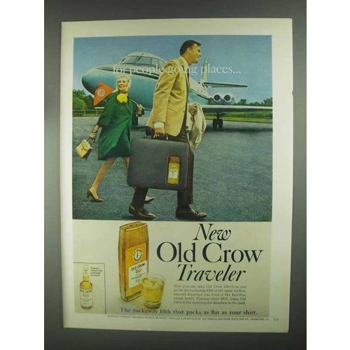 1967 Old Crow Bourbon Ad - For People Going Places