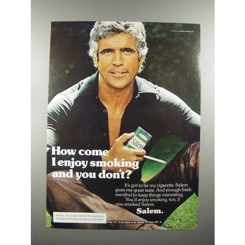 1976 Salem Cigarette Ad - I Enjoy Smoking