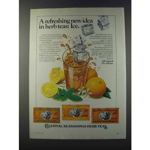 1981 Celestial Seasonings Iced Delight Herb Tea Ad