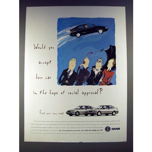 1995 Saab 900 Car Ad - Social Approval