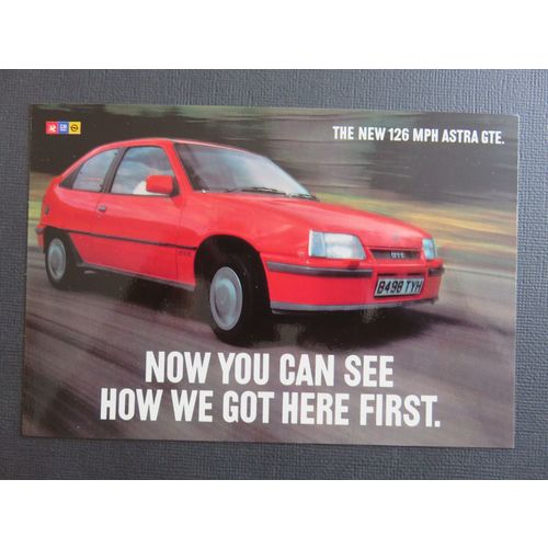 Vauxhall Astra GTE Now You Can See..... Postcard