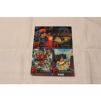 1996 DC FIREPOWER PROMO SHEET OF 4 CARDS