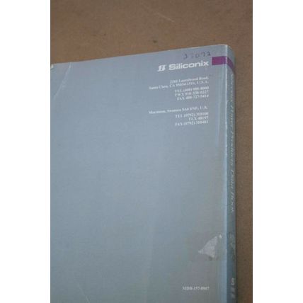 Siliconix 1989/1990 Power Products Data Book Datasheet Manual Catalog