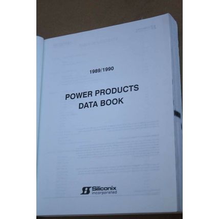 Siliconix 1989/1990 Power Products Data Book Datasheet Manual Catalog