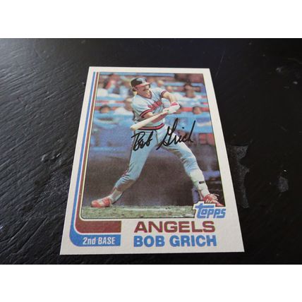 1982 Topps Card # 284 Bob Grich Excellent-Mint (6) California Angels