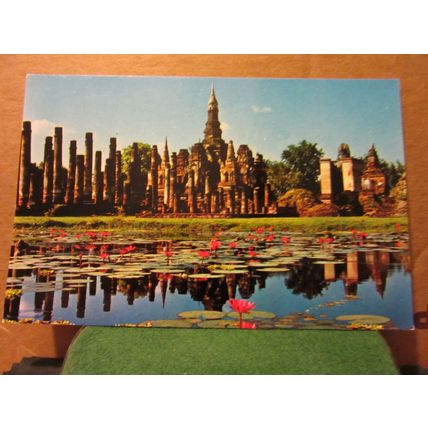 RUIN OF WAT MAHATAT, SUKHOTHAI PROVINCE, THAILAND unused postcard =
