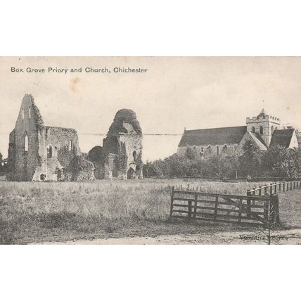 Box Grove Priory and Church, Chichester Sussex Postcard (SX77625)