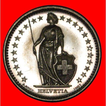 Ⰶ WITH STAR (1850-2025):SWITZERLAND★1 FRANC 2014B DISCOVERY COIN★UNC MINT LUSTRE