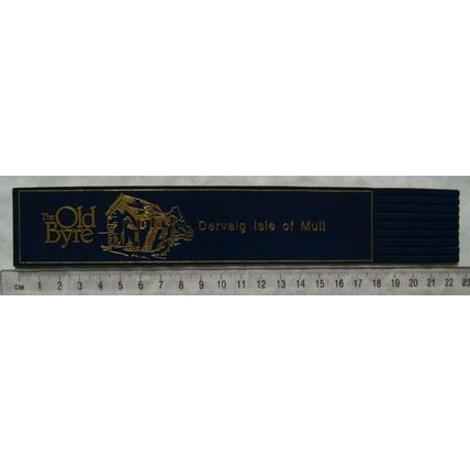 Vintage: blue leather bookmark - The Old Byre, Dervaig, Isle of Mull
