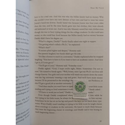 HEAR MY VOICE by MARCIA R RUDIN historical fiction about women clergy