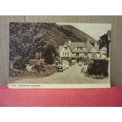 HUNTERS INN, PARRACOMBE, DEVON unused vintage postcard by Photochrom #