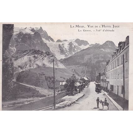 La Meije Hotel Juge Judge Antique La Grave Old French Postcard
