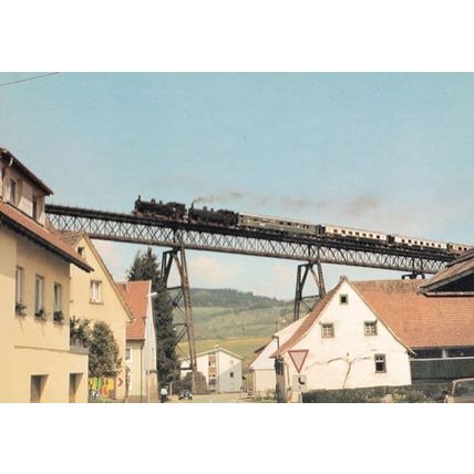 93 1360 93 1394 Uberfaht Epfenhofener Talubergang Train Postcard