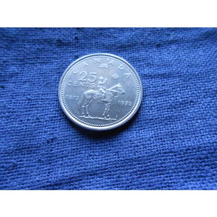 1873 -1973 CANADA 25 CENTS COIN.