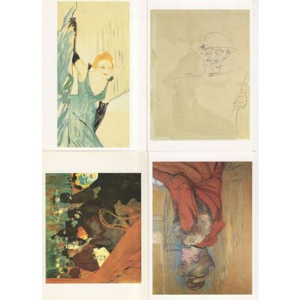 Toulouse Lautrec 4x Painting Postcard s