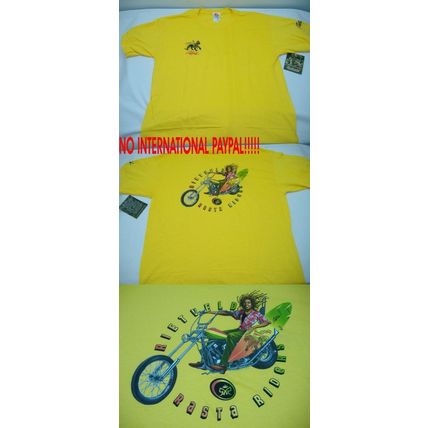 New Mens RIETVELD LARGE Rasta Rider Yellow Surf T Shirt Rastaman