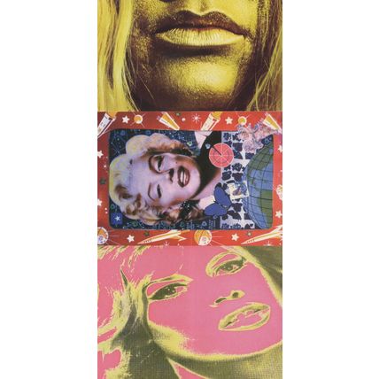 Pink Face Marilyn Monroe Stamp UFO 3x Glamour Photo Art Illusion Postcard