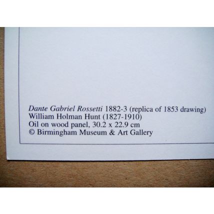 Postcard, Unused, Dante Rossetti by William Holden Hunt