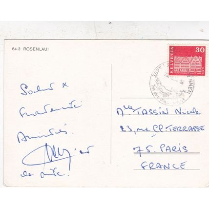 Rosenlaui Switzerland Postcard posted creased