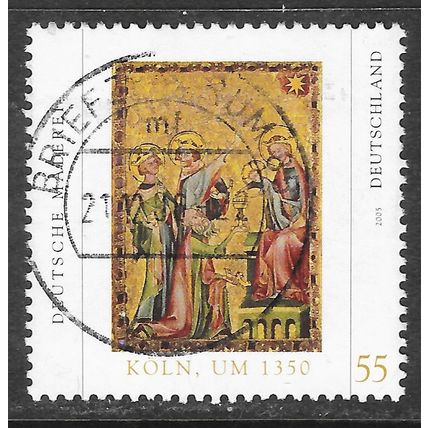 GERMANY 2005 KOLN CATHEDRAL PAINTING PANEL THREE KINGS GIFTS JESUS RELIGION USED