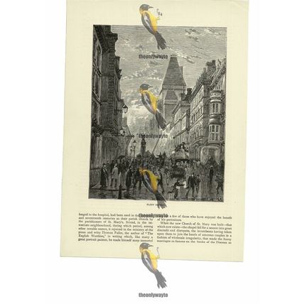 Fleet Street, London, Victorian Book Illustration (Print), 1886