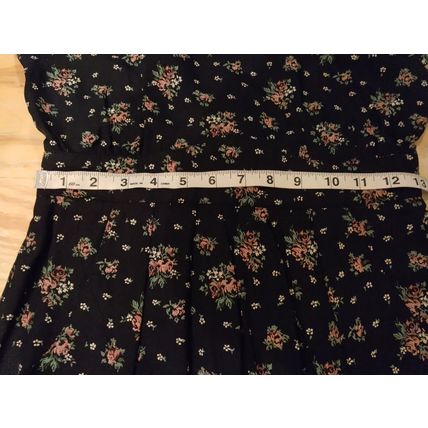 Vintage R J Stevens Carol Escritor Womens Size 4 P Black Pink Floral Dress 90s