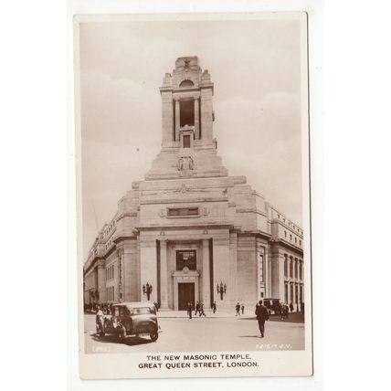 The New Masonic Temple Great Queen Street London RP Postcard