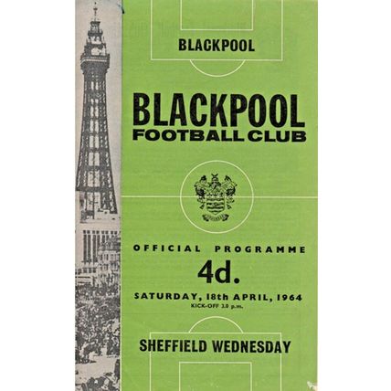 BLACKPOOL v SHEFFIELD WEDNESDAY LEAGUE DIV 1 1964