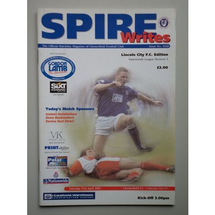 CHESTERFIELD v LINCOLN CITY Div3 21/04/2001
