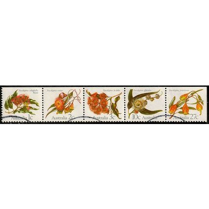 Australia 1982 Eucalyptus Flowers Strip of 5 Used Stamps