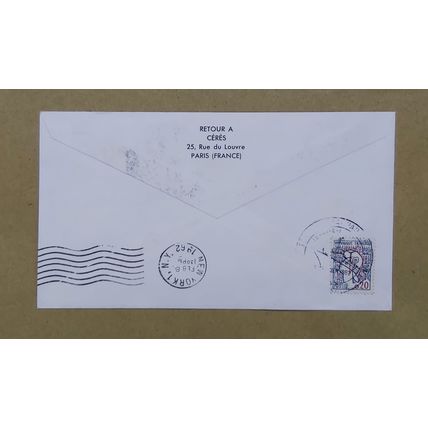 SC002 RARE FRANCE VOYAGE INAUGURAL PAQUEBOT SOUVENIR COVER 1962 TO US NEW YORK