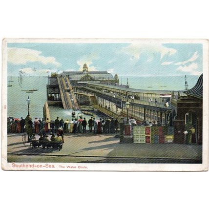 PRINTED POSTCARD OF THE WATER CHUTE SOUTHEND-on-SEA ESSEX POSTED 1904 (4263)