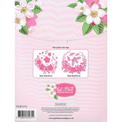 Apple Blossom. Winter Occasion Words Die Set. Die Cutting Cardmaking Crafts