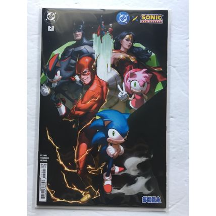 2025 DC Comics Sonic the Hedgehog Cover A & Ejikure Variant #2