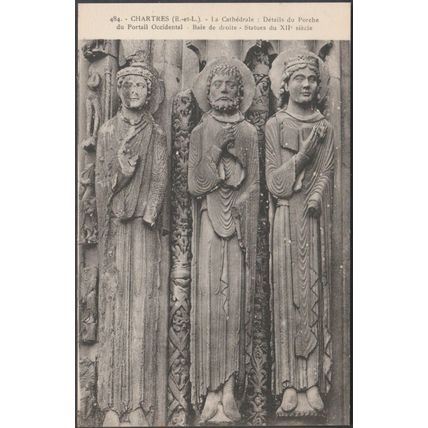 Le Porche du Portail Occidental, Cathédrale de Chartres, c.1910 - Foucault CPA