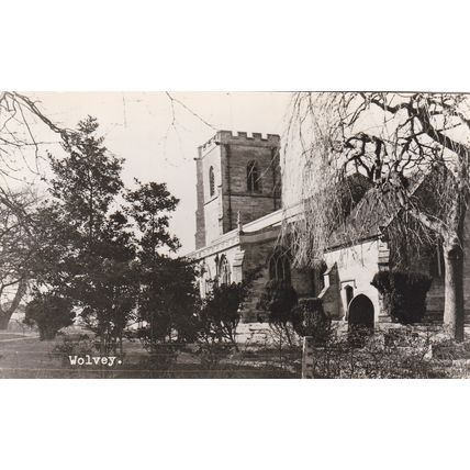 EC830 WOLVEY CHURCH R/P POSTCARD