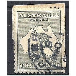 Australia 1913 SG3 2d Grey Good/Fine Used On Piece ..