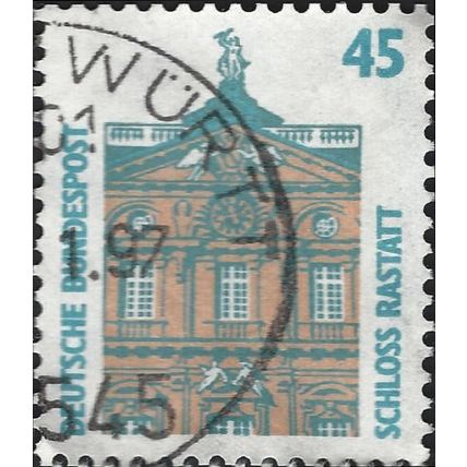 GERMANY, Rastatt Castle, light blue & orange 1990, 45pf