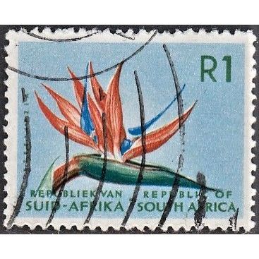 South Africa, 1965 R1 Bird of Paradise, SG 251 (Scott #342), used