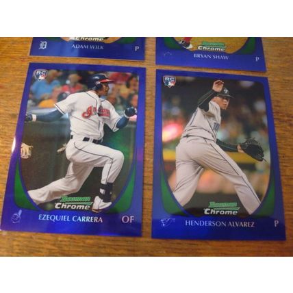 2011 Bowman Chrome, 4-Rc Cards, Rare Purple Refractors