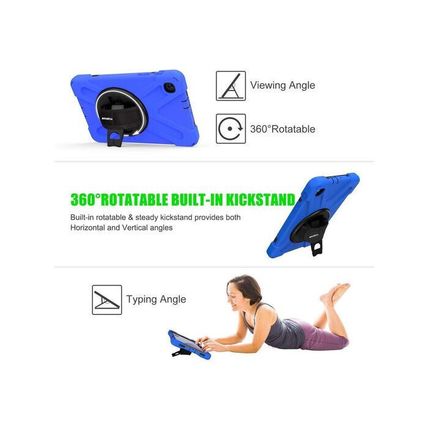 BRAECNstock Samsung Galaxy Tab A 8.4 Inch Case w/Hand Strap/Kickstand-BLUE-NEW