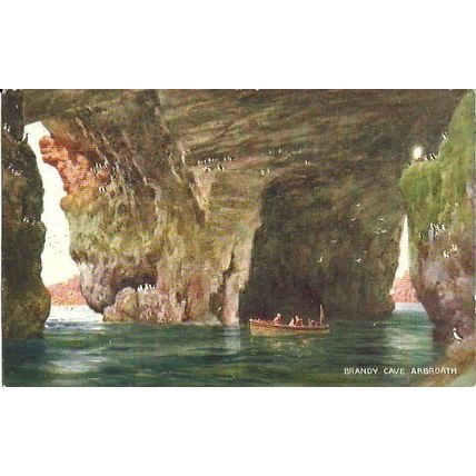 Angus ARBROATH Brandy Cave "Art Colour" Postcard (Valentine A 163)