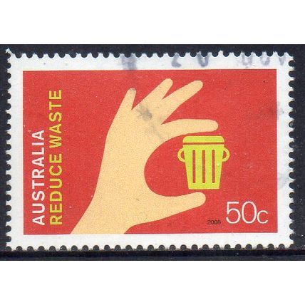 Australia 2008 Living Green - Reduce Waste 50c Sheet Used