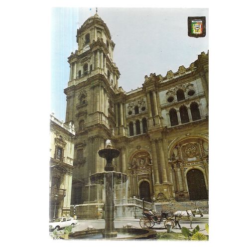THE CATHEDRAL, MALAGA, SPAIN used vintage postcard 1978 postmark =