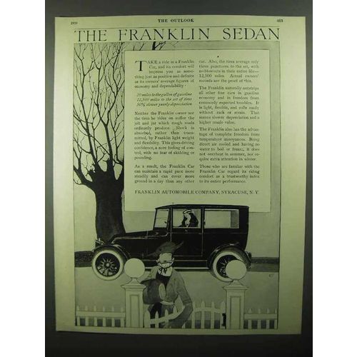 1920 Franklin Sedan Ad - NICE