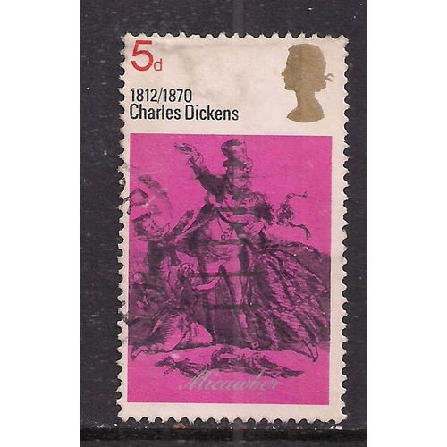 GB 1970 QE2 5d Dickens used stamp SG 825.( D632 )