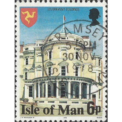 ISLE O MAN, Government Buildings, blue 1978, 6p, #4